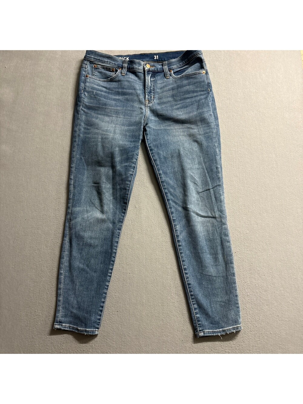 J.Crew Toothpick Skinny Jeans Womens 31 Blue Denim Stretch Ankle Inseam 28